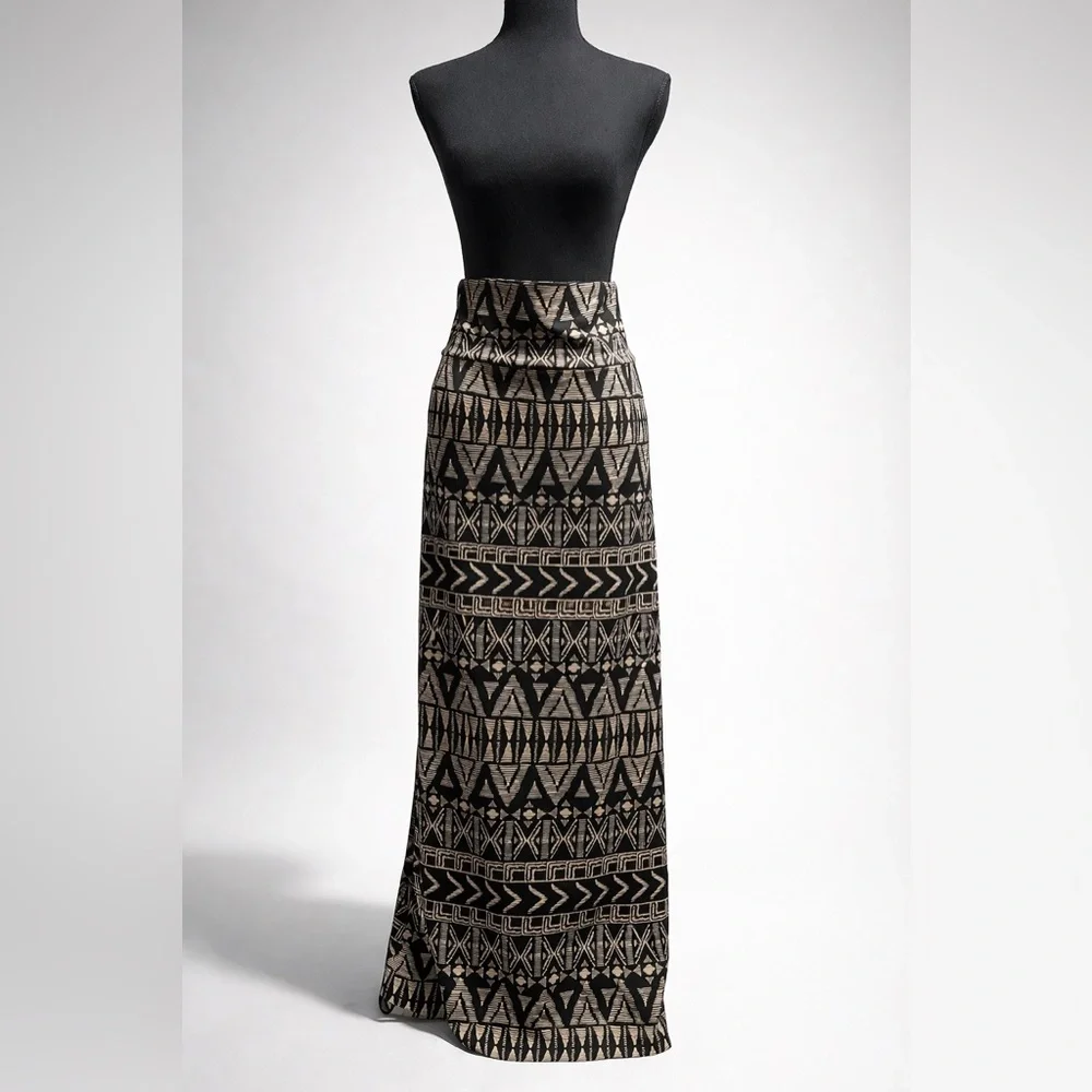 Lysse Loo Geometric Tribal Maxi Skirt Size Small - Picture 1 of 4